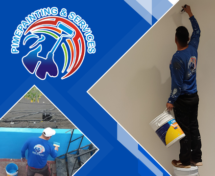Muestra de acabados de pintura residencial en muros
