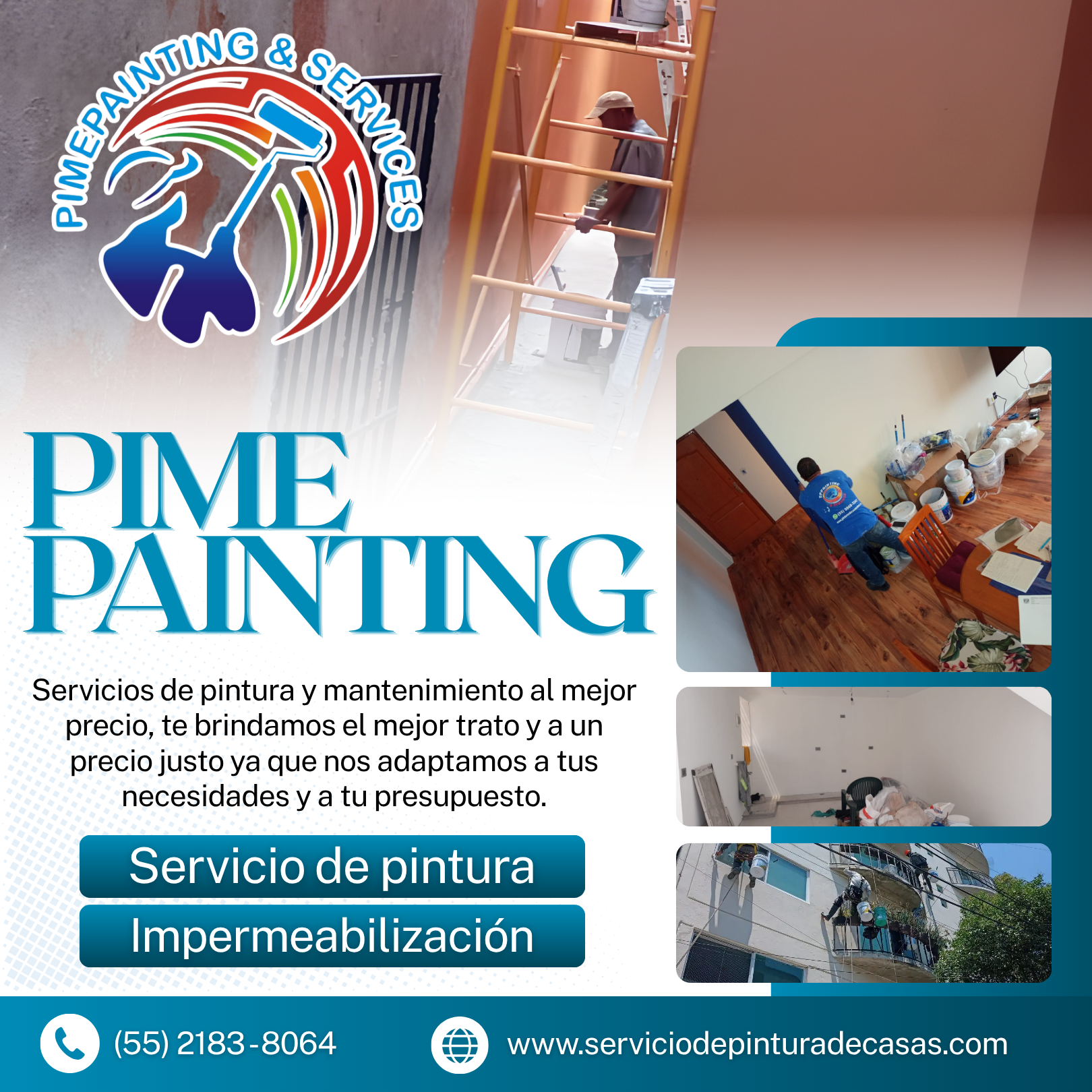 Pintores de casas cdmx aplicando pintura Doal