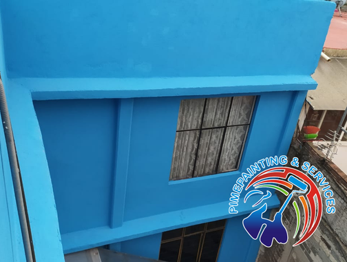 Aplicación técnica de pintura en muro vertical para evitar escurrimientos